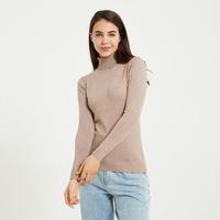 Wixra sweter z dzianiny i sweter bluzki z golfem swetry swetry w stylu Casual damski z długim rękawem cały mecz elastyczny sweter 3